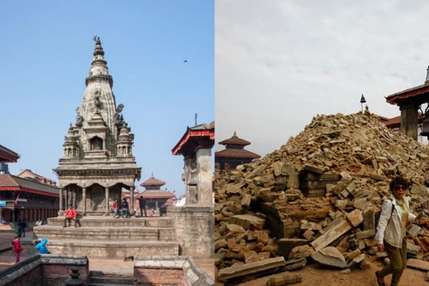[Photo] Động đất Nepal: Chứng kiến sức tàn phá tại các khu di tích