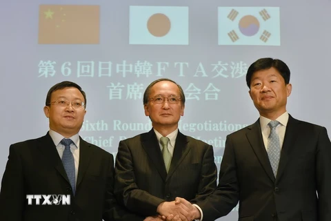 Ba nền kinh tế lớn nhất châu Á tiến hành đàm phán FTA ba bên