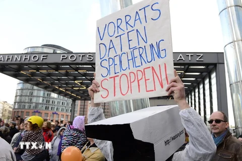 Biểu tình phản đối TTIP tại Berlin (Đức). (Nguồn: AFP/TTXVN) 