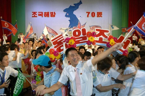 Hội nghị thống nhất đất nước chào mừng 70 năm ngày giải phóng ở Bình Nhưỡng. (Nguồn: Dailymail)