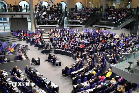Toàn cảnh phiên họp quốc hội ở Berlin ngày 19/8. (Nguồn: AFP/TTXVN) 