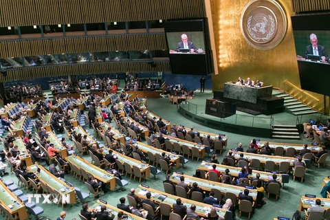 Khai mạc khóa họp thứ 70 Đại hội đồng Liên hợp quốc. (Ảnh: Lê Dương/TTXVN)