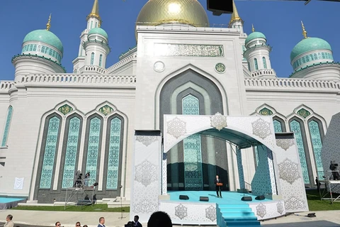 Tổng thống Nga Vladimir Putin phát biểu trong lễ khánh thành thánh đường.