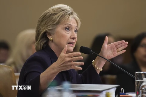 Cựu Ngoại trưởng Hillary lại phải điều trần về vụ Benghazi. (Nguồn: AFP/TTXVN) 