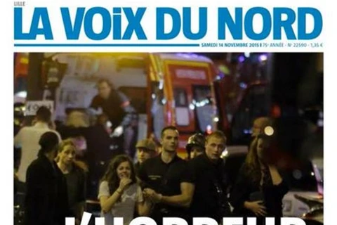 Vụ khủng bố ở Pháp "tấn công" các trang nhất của nhiều báo