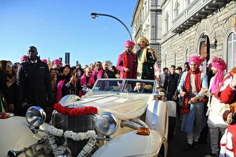 Đám cưới của con trai một tỷ phú Ấn Độ ở Florence. (Nguồn: ANSA)