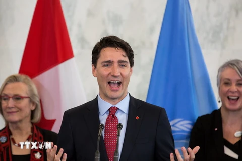 Thủ tướng Trudeau tái khẳng định lập trường ủng hộ đối với sự bình đẳng giới. (Nguồn: AFP/TTXVN)