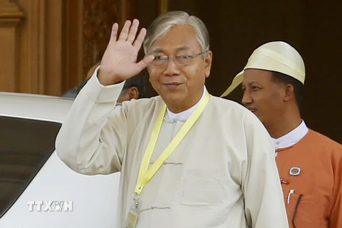 Tổng thống mới đắc cử của Myanmar Htin Kyaw. (Nguồn: THX/TTXVN)