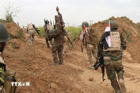 Các lực lượng Iraq tham gia chiến dịch giải phóng Bashir, Kirkuk. (Nguồn: AFP/TTXVN) 