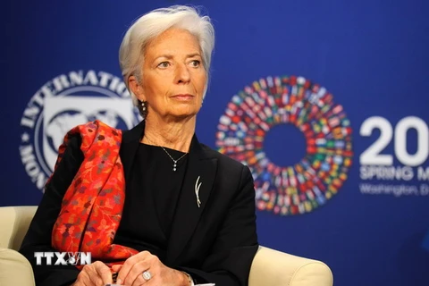 Giám đốc IMF Christine Lagarde tại hội nghị. (Nguồn: AFP/TTXVN) 