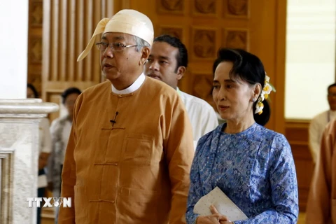 Tổng thống Myanmar lần đầu công du tới Lào sau khi thành lập chính phủ