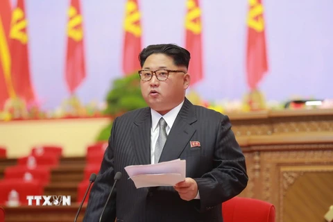 Nhà lãnh đạo Kim Jong Un phát biểu