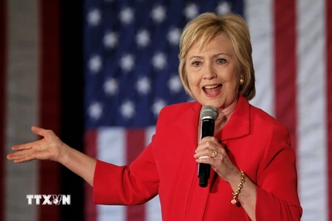 Ứng cử viên Đảng Dân chủ, cựu Ngoại trưởng Mỹ Hilary Clinton. (Nguồn: AFP/TTXVN)