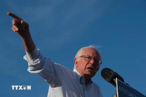 Ông Bernie Sanders phát biểu tại thủ đô Washington, Mỹ. (Nguồn: AFP/TTXVN)