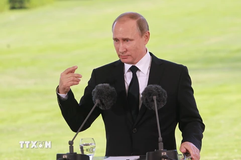 Tổng thống Nga Vladimir Putin phát biểu. (Nguồn: THX/TTXVN) 