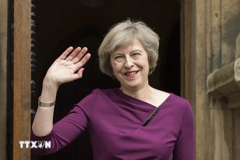 Bộ trưởng Tư pháp Anh Theresa May tại thủ đô London ngày 7/7. (Nguồn: EPA/TTXVN) 