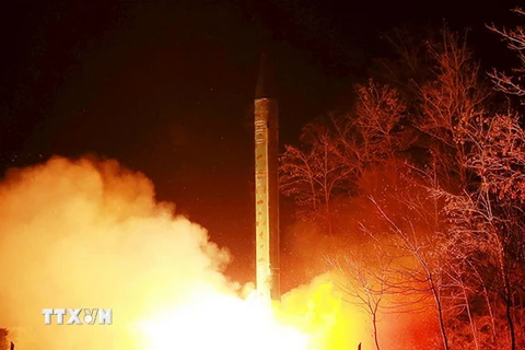 Triều Tiên phóng thử một tên lửa đạn đạo. (Nguồn: Reuters/TTXVN)