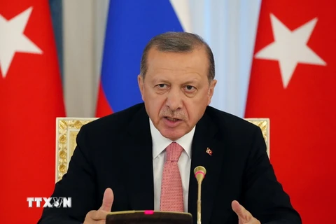 Tổng thống Thổ Nhĩ Kỳ Recep Tayyip Erdogan. (Nguồn: EPA/TTXVN)