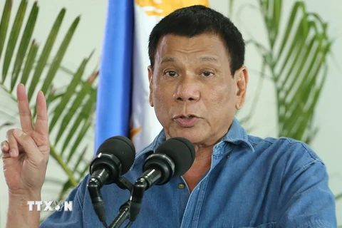 Tổng thống Philippines Rodrigo Duterte. (Nguồn; AFP/TTXVN)