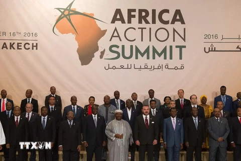 Lãnh đạo các nước tại Hội nghị COP22 ở Marrakech ngày 16/11. (Nguồn: AFP/TTXVN) 
