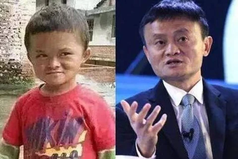 Tỷ phú Jack Ma (phải) và em Fan Xiaoqin (trái). (Nguồn: shanghaiist.com) 