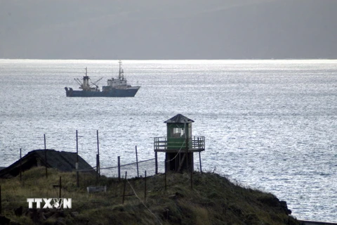 Một góc đảo Kunashir ở khu vực quần đảo tranh chấp giữa Nga và Nhật Bản tháng 11/2005. (Nguồn: AP/TTXVN) 
