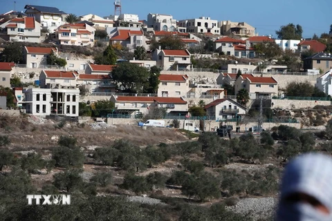 Khu định cư Qadumim của Israel tại làng Kfar Qaddum, gần Nablus, Khu Bờ Tây. (Nguồn: AFP/TTXVN)