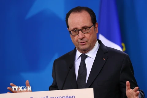 Tổng thống Pháp Francois Hollande. (Nguồn: THX/TTXVN) 