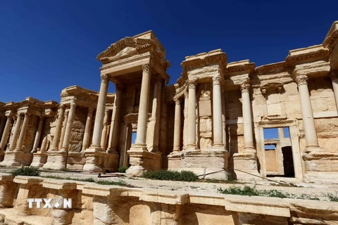 Nhà hát La Mã cổ đại tại thành phố cổ Palmyra ngày 31/3/2016. (Nguồn: AFP/TTXVN)