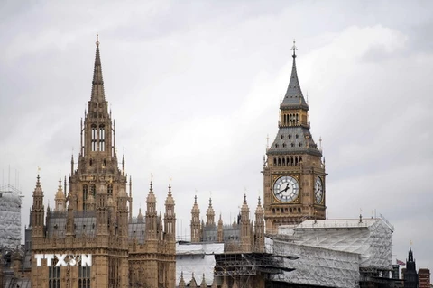 Tháp Elizabeth tại khu tòa nhà Quốc hội Anh ở London ngày 1/3. (Nguồn: AFP/TTXVN)