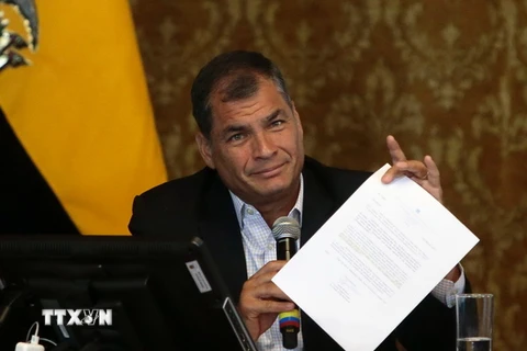 Ứng cử viên Guillermo Lasso. (Nguồn: AFP/TTXVN)