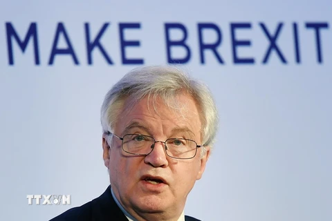 Bộ trưởng phụ trách đàm phán Brexit của Anh David Davis. (Nguồn: AFP/TTXVN)