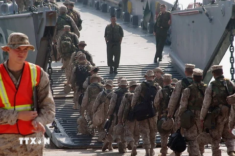 Lính thủy đánh bộ Mỹ. (Nguồn: AFP/TTXVN)