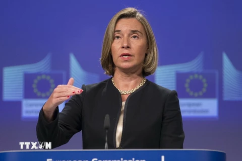 Đại diện cấp cao phụ trách chính sách an ninh và đối ngoại của Liên minh châu Âu (EU), bà Federica Mogherini. (Nguồn: EPA/TTXVN)