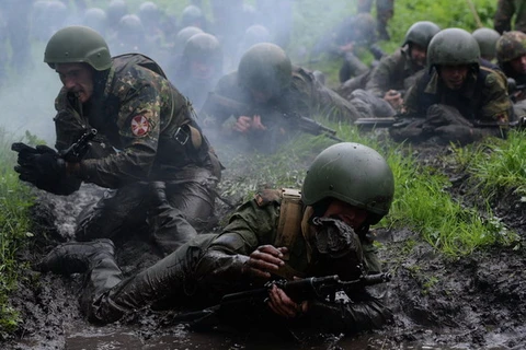[Photo] Bài kiểm tra kỹ năng khắc nghiệt dành cho quân nhân Nga