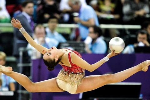 Margarita Mamun tời từ Nga trình diễn phần thi cá nhân tại Đại hội thể thao châu Âu ở Baku, Azerbaijan. (Nguồn: Sputnik)