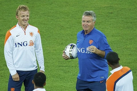 Huấn luyện viên Guus Hiddink khi còn dẫn dắt đội tuyển Hà Lan. (Ảnh: dailymail)