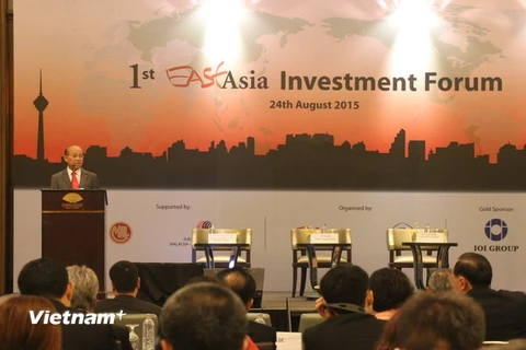 Diễn đàn đầu tư Đông Á lần thứ nhất diễn ra tại Trung tâm Hội nghị Kuala Lumpur, Malaysia. (Nguồn: Vietnam+)