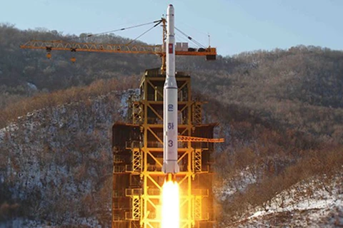 Vụ thử tên lửa Unha 3 của Triều Tiên tháng 12/2012 (Nguồn: AFP)