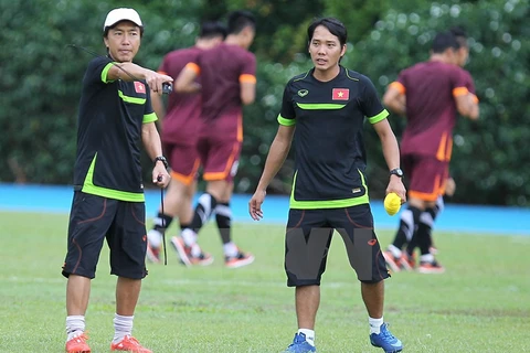 Huấn luyện viên Toshiya Miura hoàn tất danh sách các cầu thủ đi dự vòng chung kết giải U23 châu Á. (Ảnh: Quốc Khánh/TTXVN)