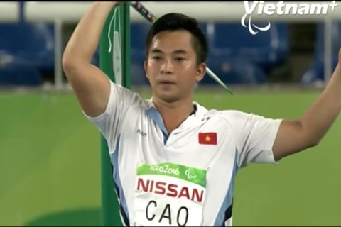 Vận động viên Cao Ngọc Hùng đã xuất sắc giành chiếc huy chương đồng với thành tích 43,27m.