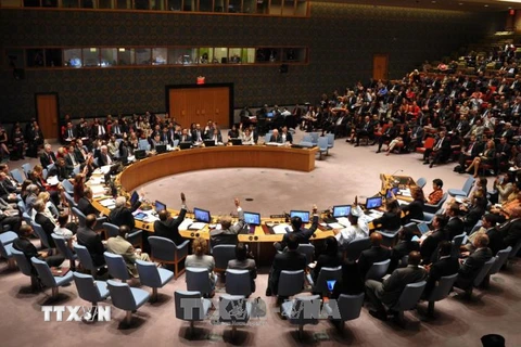Một phiên họp của Hội đồng Bảo an Liên hợp quốc. (Ảnh: Tư liệu TTXVN)