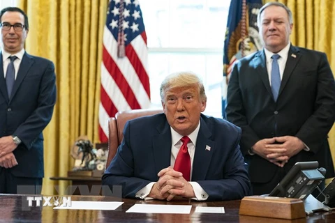 Tổng thống Mỹ Donald Trump tại Nhà Trắng ở Washington DC. (Ảnh: AFP/TTXVN)