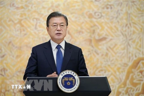 Tổng thống Hàn Quốc Moon Jae-in. (Nguồn: Yonhap/TTXVN) 