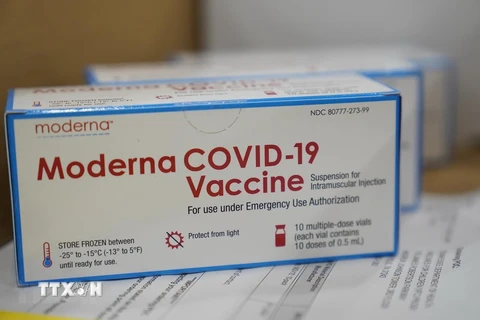 Vắcxin do hãng dược Moderna nghiên cứu và sản xuất (Nguồn:TTXVN)