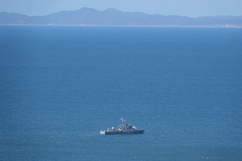 Tàu hải quân Hàn Quốc tại vùng biển giáp ranh với Triều Tiên (Ảnh: YONHAP) 