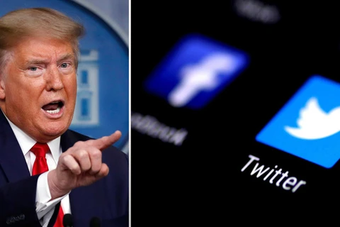 Twitter, Facebook đều tạm khóa tài khoản của Tổng thống Donald Trump. (Ảnh: The Week) 
