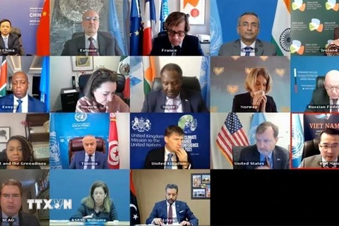 Toàn cảnh phiên họp của Hội đồng Bảo an về Libya. (Ảnh: Khắc Hiếu- PV TTXVN tại Mỹ)
