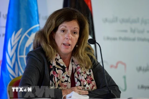 Quyền Đại diện Đặc biệt của Tổng Thư ký Liên hợp quốc về Libya, bà Stephanie Williams. (Ảnh: AFP/TTXVN)