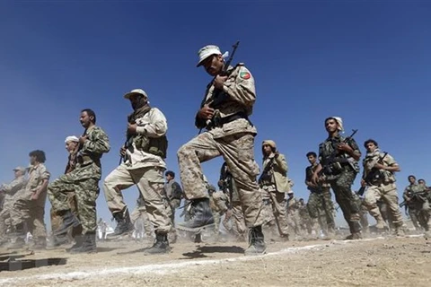 Các tay súng Houthi tại Sanaa, Yemen. (Ảnh: AFP/TTXVN) 